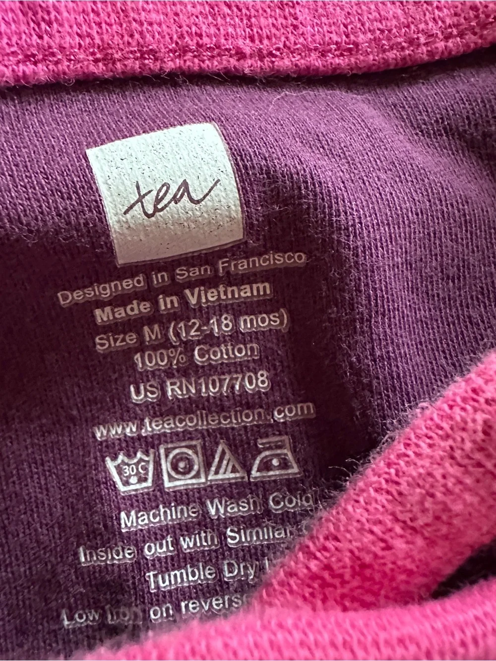 Tea purple tank dress fair light pilling 12/18